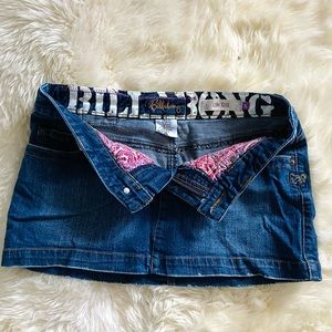 Billabong Denim low-rise  Skirt